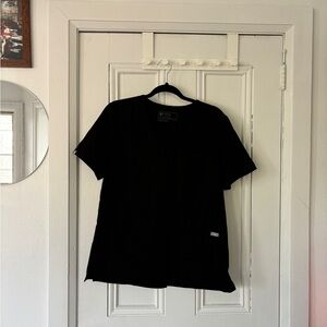 Figs Casma Black Scrub Top